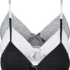 Lot De 3 Soutiens-gorge Avec Coques Sans Armatures, Avec Coton -Sous-Vêtements Tendance 12019923 CYhROQiS