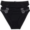Lot De 2 Slips Avec Broderie -Sous-Vêtements Tendance 14150926 wKod6iLJ
