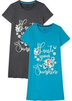 Lot De 2 Chemises De Nuit En Coton