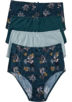 Lot De 4 Slips Taille Haute Coton