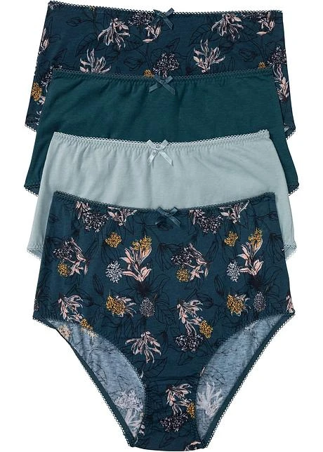 Lot De 4 Slips Taille Haute Coton 3 Lot De 4 Slips Taille Haute Coton