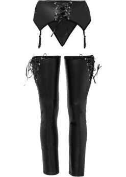 Venus Porte-jarretelles + String + Bas En Wetlook (Ens. 3 Pces.) -Sous-Vêtements Tendance 22248375 YaPn0VZ7