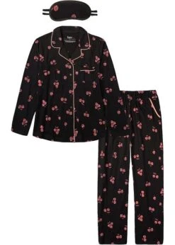 Pyjama Avec Patte De Boutonnage Et Masque De Nuit