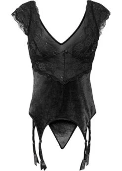 Venus Top Porte-jarretelles Et String Avec Velours (ens. 2 Pces)