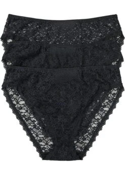 Lot De 3 Maxi Slips échancrés En Dentelle Recyclée