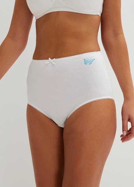 Lot De 3 Slips Taille Haute Avec Coton 4 Lot De 3 Slips Taille Haute Avec Coton – Image 2