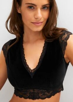 Soutien-gorge Bralette Sans Armatures En Velours -Sous-Vêtements Tendance 23145583 TmVfFhOz