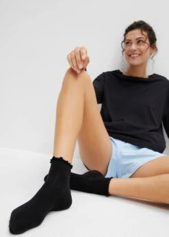 Lot De 20 Paires De Chaussettes Mi-hautes à Bord Volanté 11 Lot De 20 Paires De Chaussettes Mi-hautes à Bord Volanté -Sous-Vêtements Tendance 23198994 ABt5i7Q9