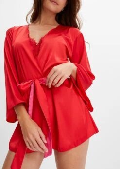 Kimono Court En Satin -Sous-Vêtements Tendance 23200818 apNfkcGD