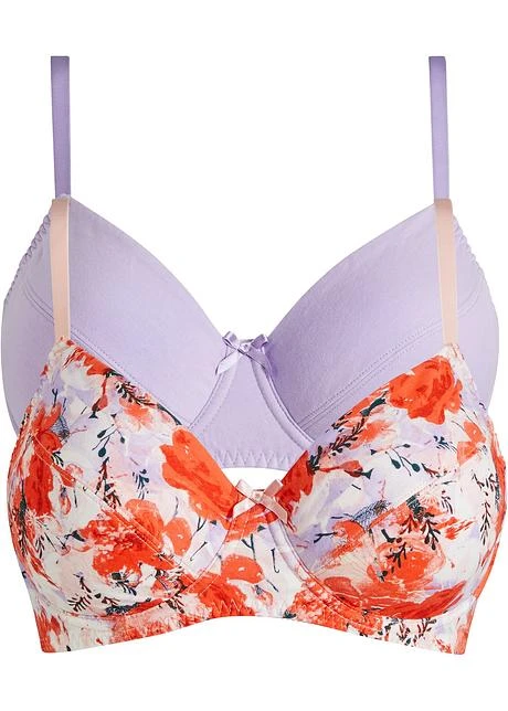 Lot De 2 Soutiens-gorge à Armatures En Coton Majoritaire 3 Lot De 2 Soutiens-gorge à Armatures En Coton Majoritaire