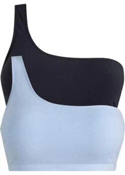 Lot De 2 Brassières Une épaule Avec Coton