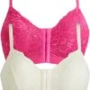 Lot De 2 Soutiens-gorge Fermeture Devant Sans Armatures Avec Coton -Sous-Vêtements Tendance 24015133 kzZquqrq